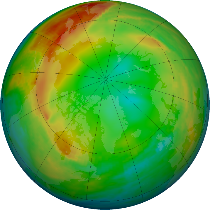 Arctic ozone map for 06 January 1984